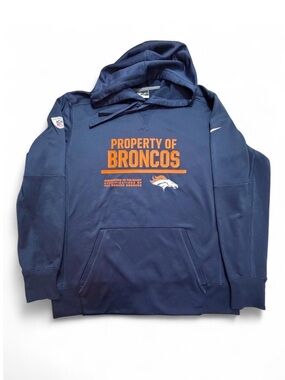 Nike Denver Broncos NFL Property Of Broncos Therma-FIT Hoodie Men’s Large